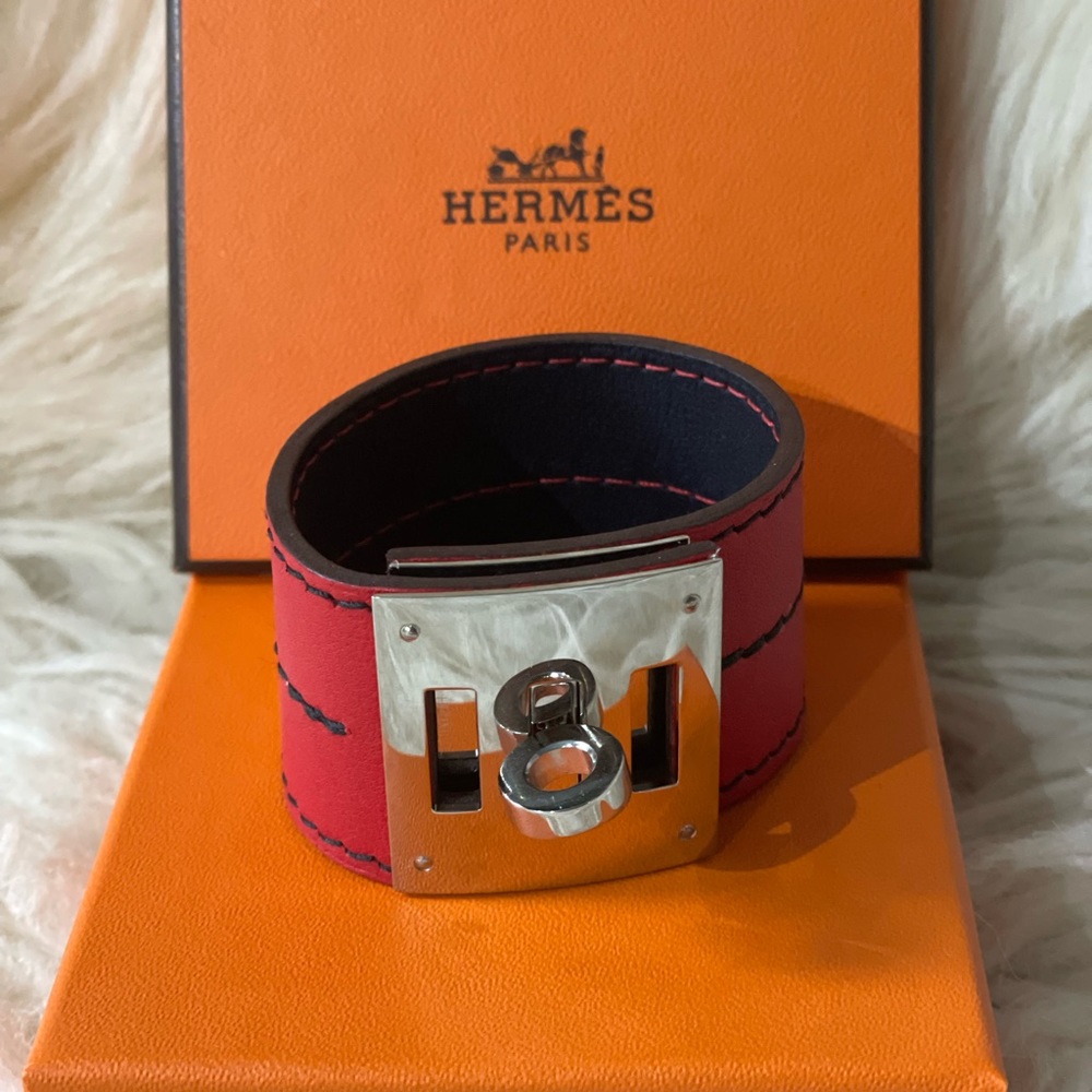 HERMES KELLY DOG LEATHER BRACELET